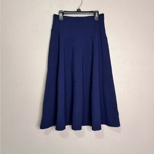 Anthropologie Maeve Navy Blue Midi Skirt